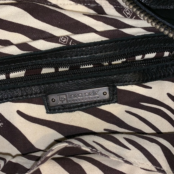 Linea Pelle Dylan Tote Bag Graphite Silver Great! - Picture 3 of 7